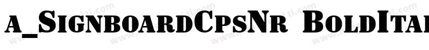 a_SignboardCpsNr BoldItalic字体转换